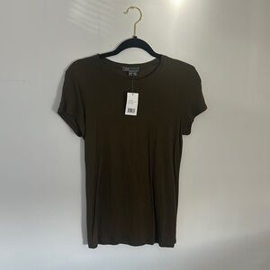 VINCE Olive Green Women's Short Sleeve Tee